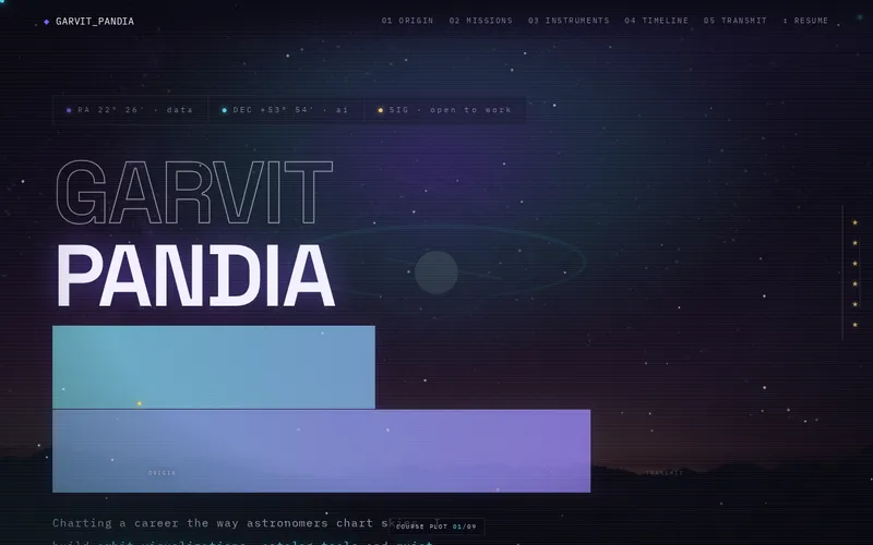 Midnight Index, portfolio style 2 of 14